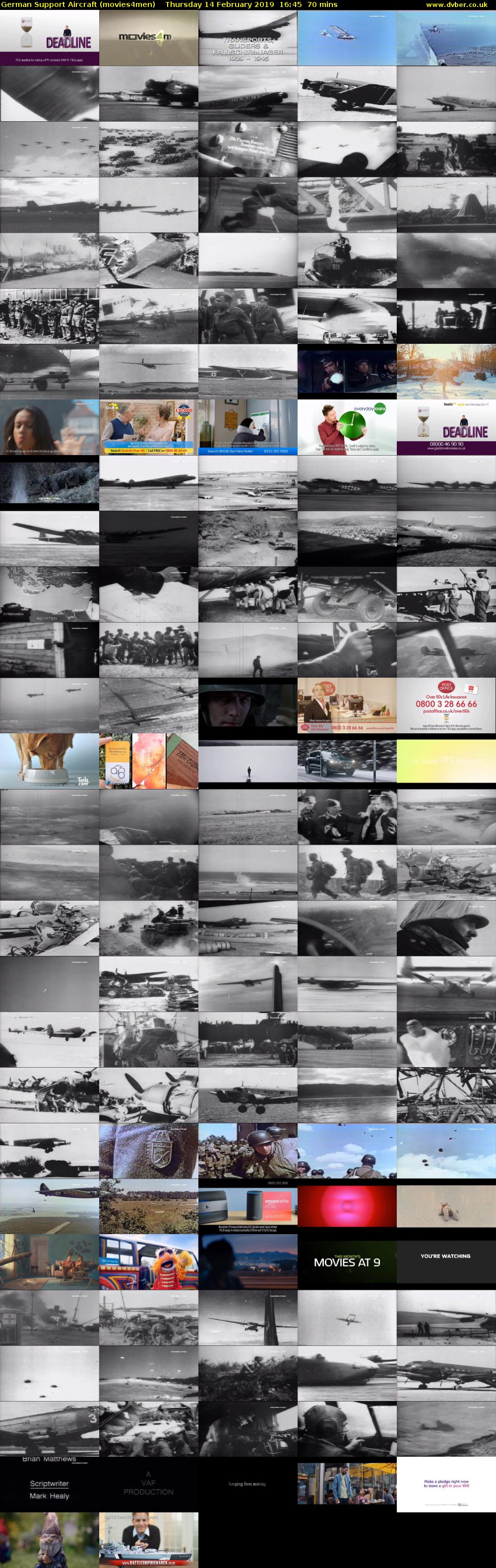 German Support Aircraft (movies4men) Thursday 14 February 2019 16:45 - 17:55