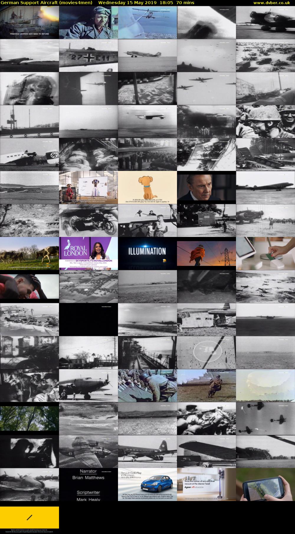 German Support Aircraft (movies4men) Wednesday 15 May 2019 18:05 - 19:15