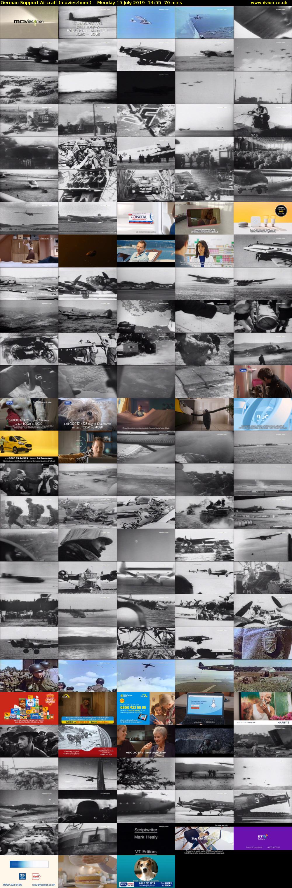 German Support Aircraft (movies4men) Monday 15 July 2019 14:55 - 16:05