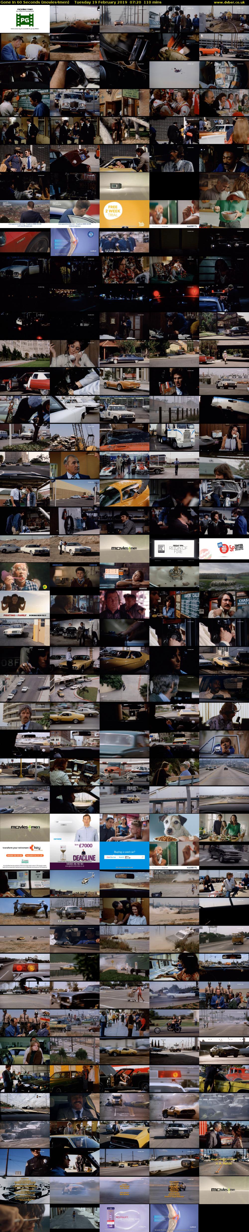 Gone In 60 Seconds (movies4men) Tuesday 19 February 2019 07:20 - 09:10