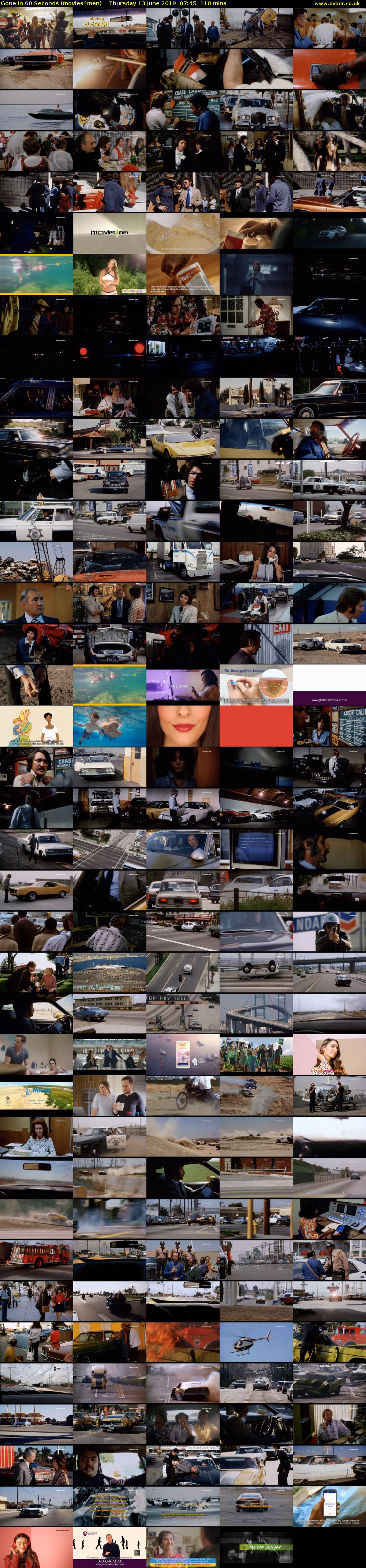 Gone In 60 Seconds (movies4men) Thursday 13 June 2019 07:45 - 09:35