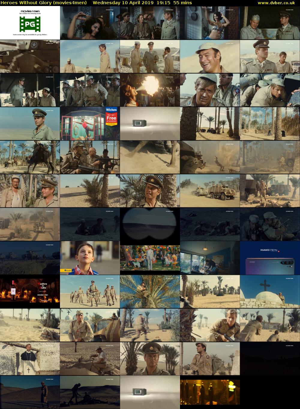 Heroes Without Glory (movies4men) Wednesday 10 April 2019 19:15 - 20:10