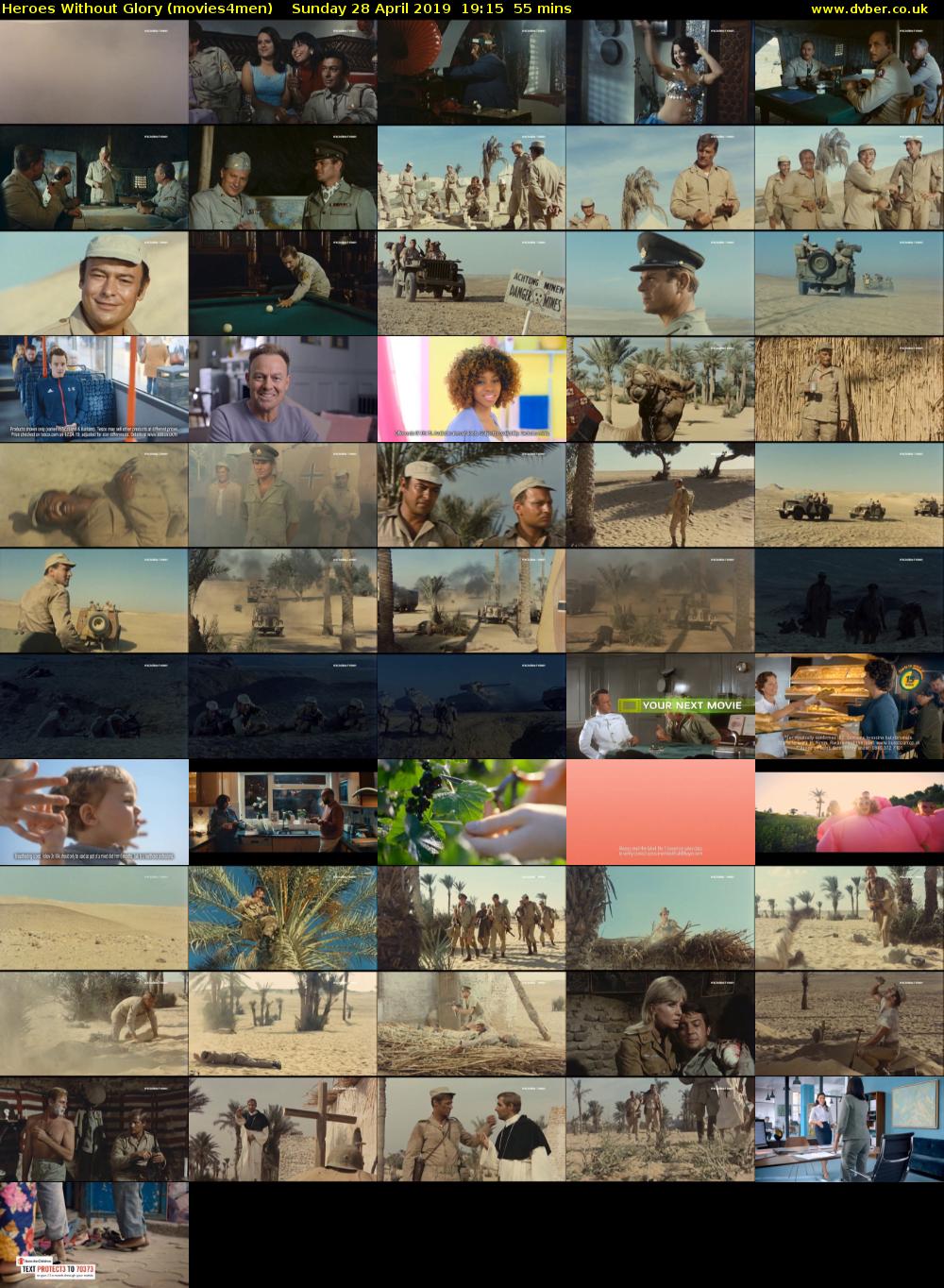 Heroes Without Glory (movies4men) Sunday 28 April 2019 19:15 - 20:10