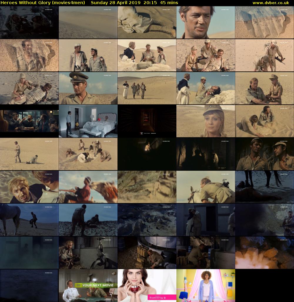 Heroes Without Glory (movies4men) Sunday 28 April 2019 20:15 - 21:00