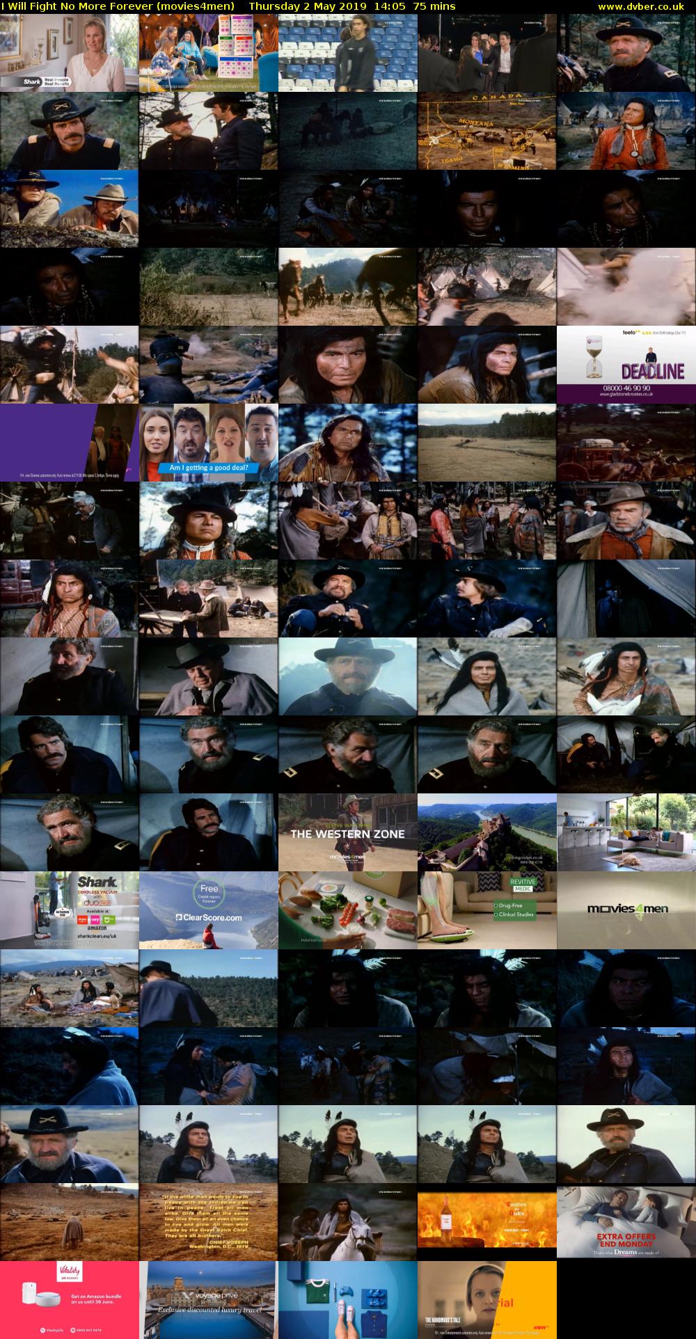 I Will Fight No More Forever (movies4men) Thursday 2 May 2019 14:05 - 15:20