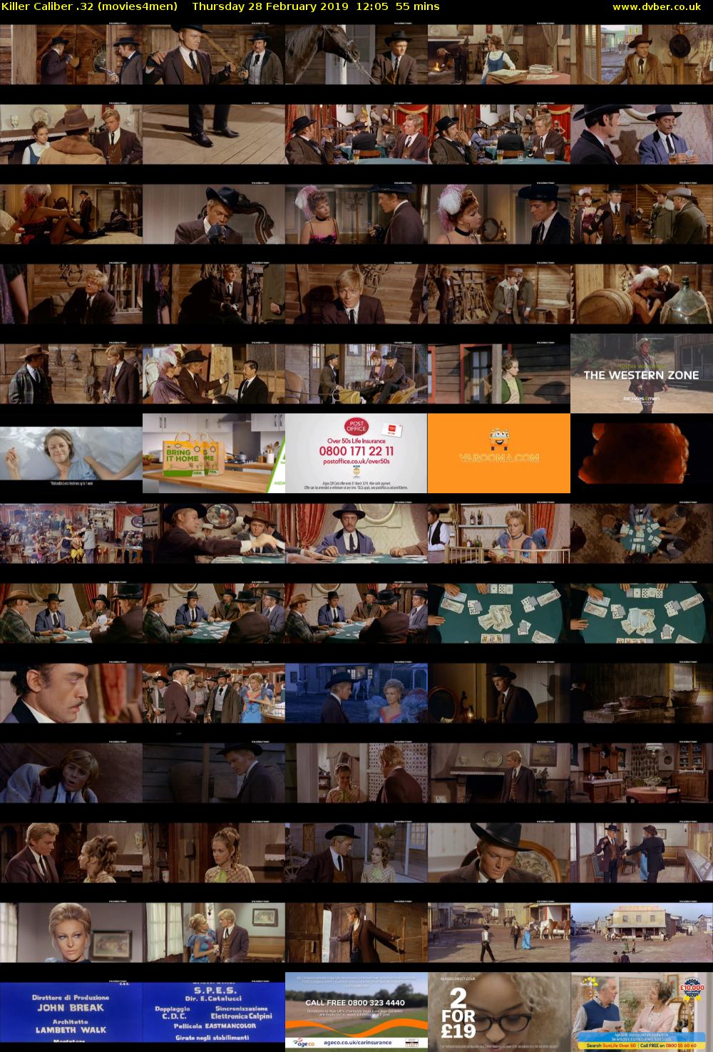 Killer Caliber .32 (movies4men) Thursday 28 February 2019 12:05 - 13:00