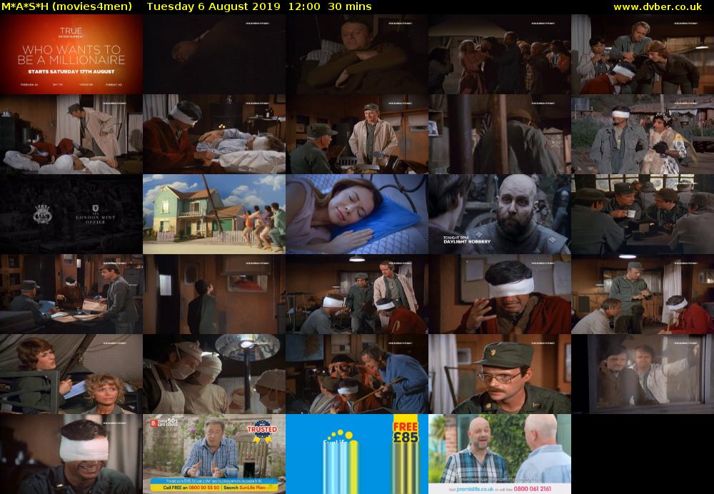 M*A*S*H (movies4men) Tuesday 6 August 2019 12:00 - 12:30