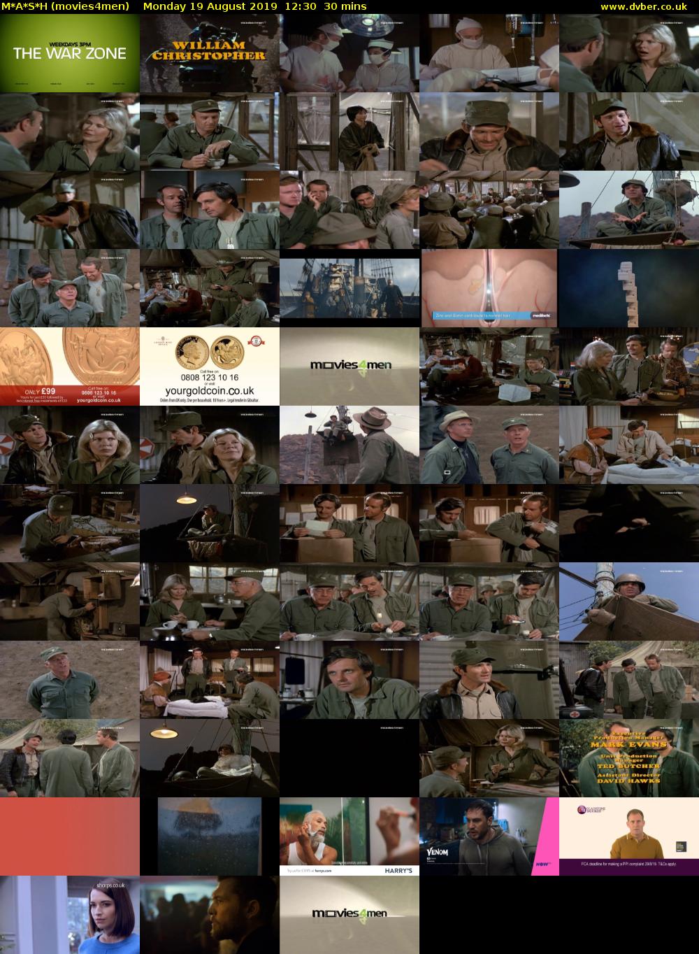 M*A*S*H (movies4men) Monday 19 August 2019 12:30 - 13:00