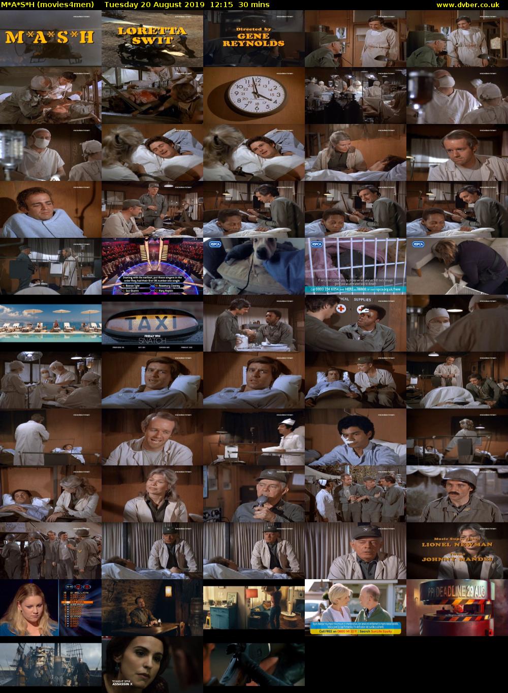 M*A*S*H (movies4men) Tuesday 20 August 2019 12:15 - 12:45