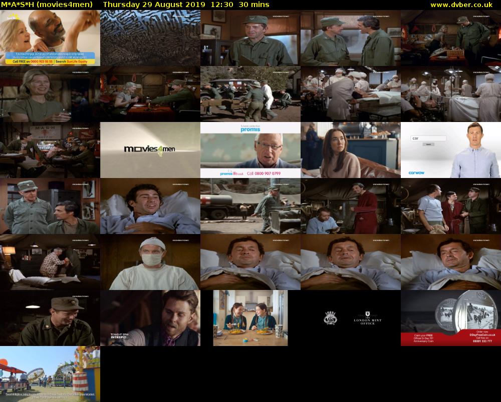 M*A*S*H (movies4men) Thursday 29 August 2019 12:30 - 13:00