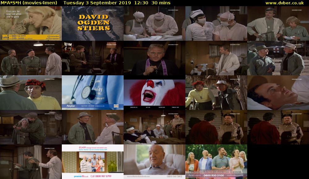 M*A*S*H (movies4men) Tuesday 3 September 2019 12:30 - 13:00