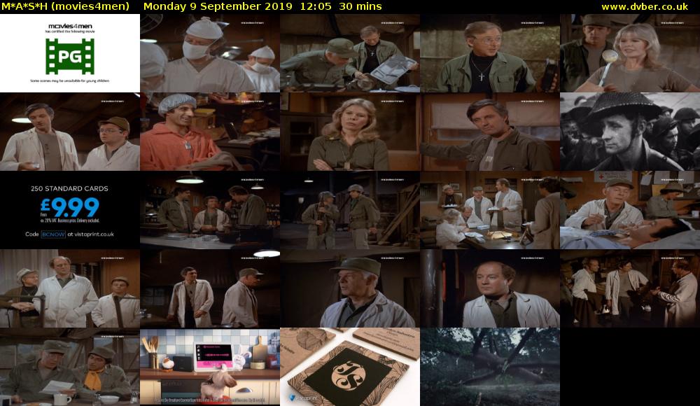 M*A*S*H (movies4men) Monday 9 September 2019 12:05 - 12:35
