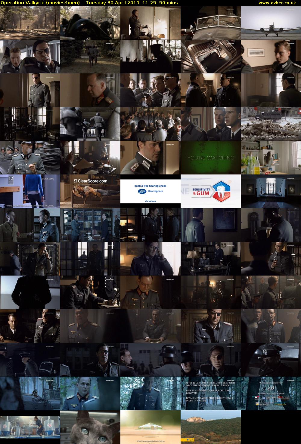 Operation Valkyrie (movies4men) Tuesday 30 April 2019 11:25 - 12:15