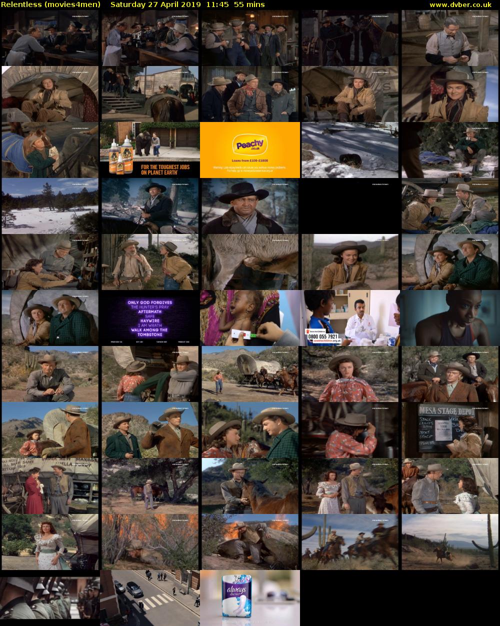 Relentless (movies4men) Saturday 27 April 2019 11:45 - 12:40