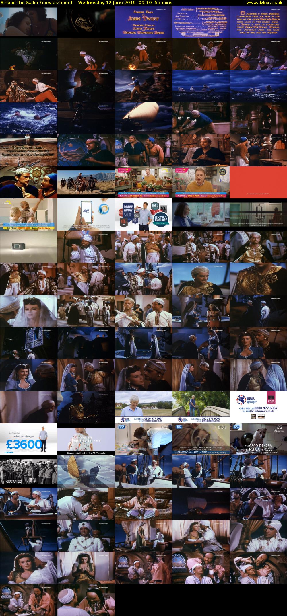Sinbad the Sailor (movies4men) Wednesday 12 June 2019 09:10 - 10:05