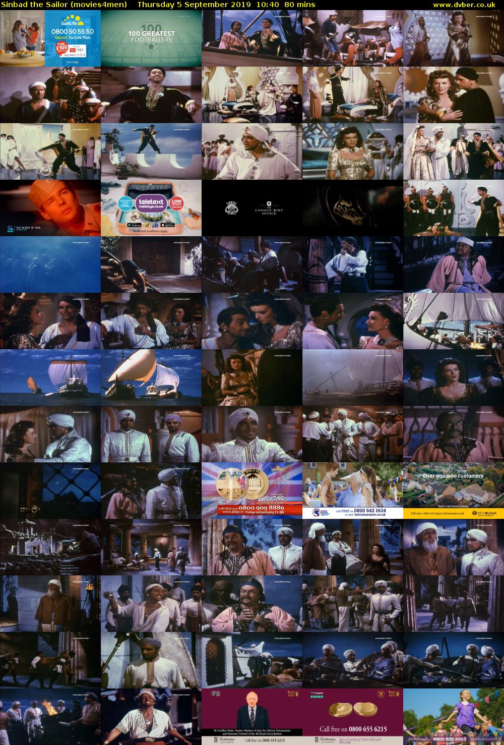Sinbad the Sailor (movies4men) Thursday 5 September 2019 10:40 - 12:00