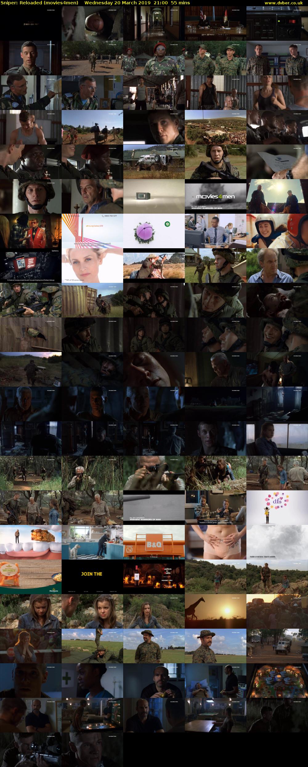 Sniper: Reloaded (movies4men) Wednesday 20 March 2019 21:00 - 21:55
