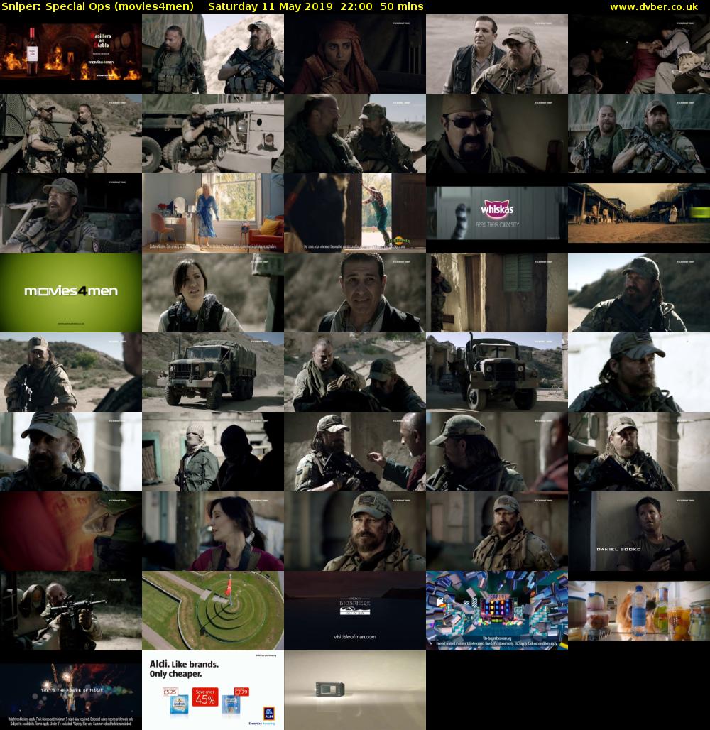 Sniper: Special Ops (movies4men) Saturday 11 May 2019 22:00 - 22:50