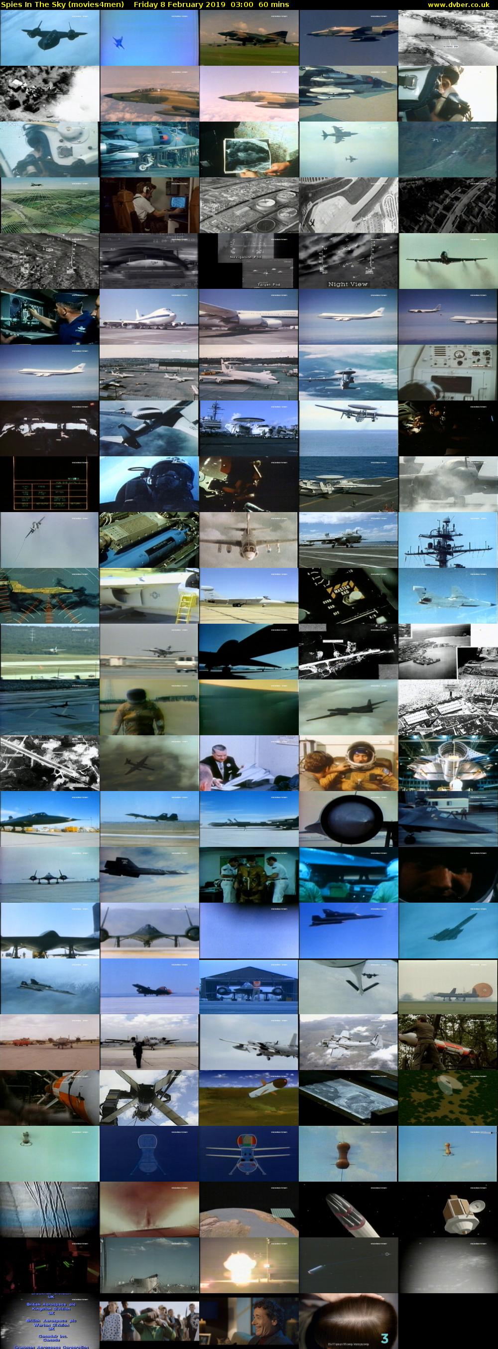 Spies In The Sky (movies4men) Friday 8 February 2019 03:00 - 04:00