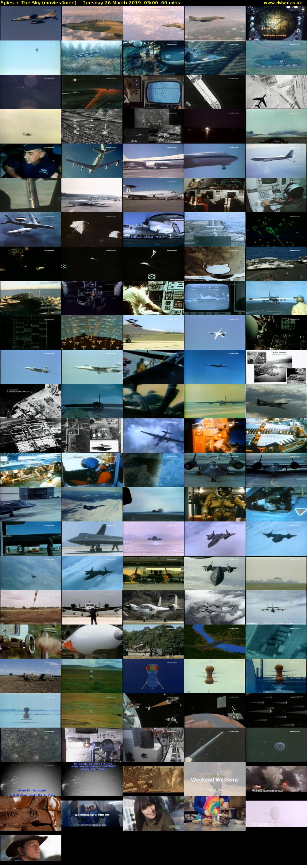 Spies In The Sky (movies4men) Tuesday 26 March 2019 03:00 - 04:00