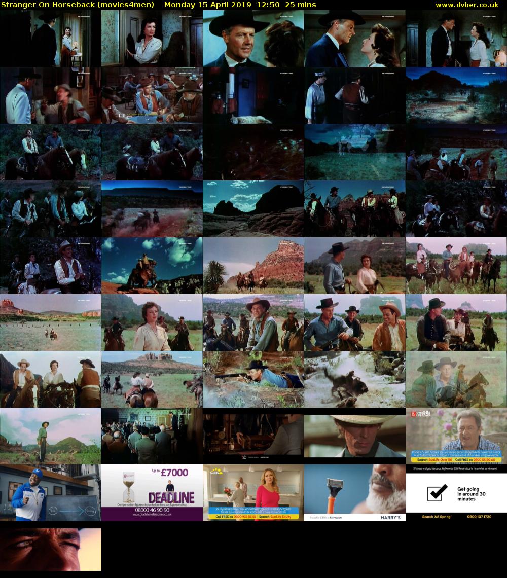 Stranger On Horseback (movies4men) Monday 15 April 2019 12:50 - 13:15