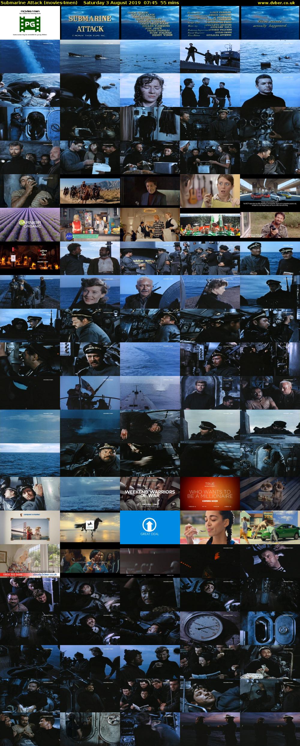 Submarine Attack (movies4men) Saturday 3 August 2019 07:45 - 08:40