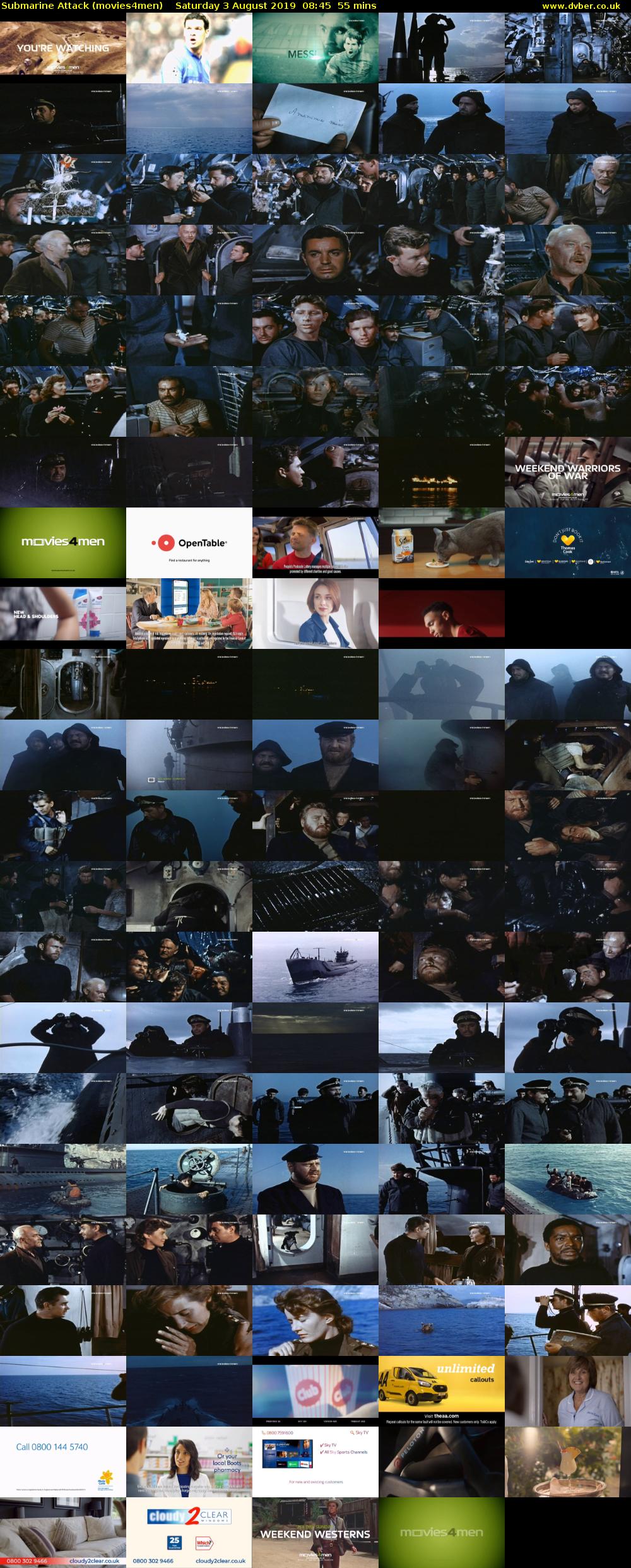Submarine Attack (movies4men) Saturday 3 August 2019 08:45 - 09:40