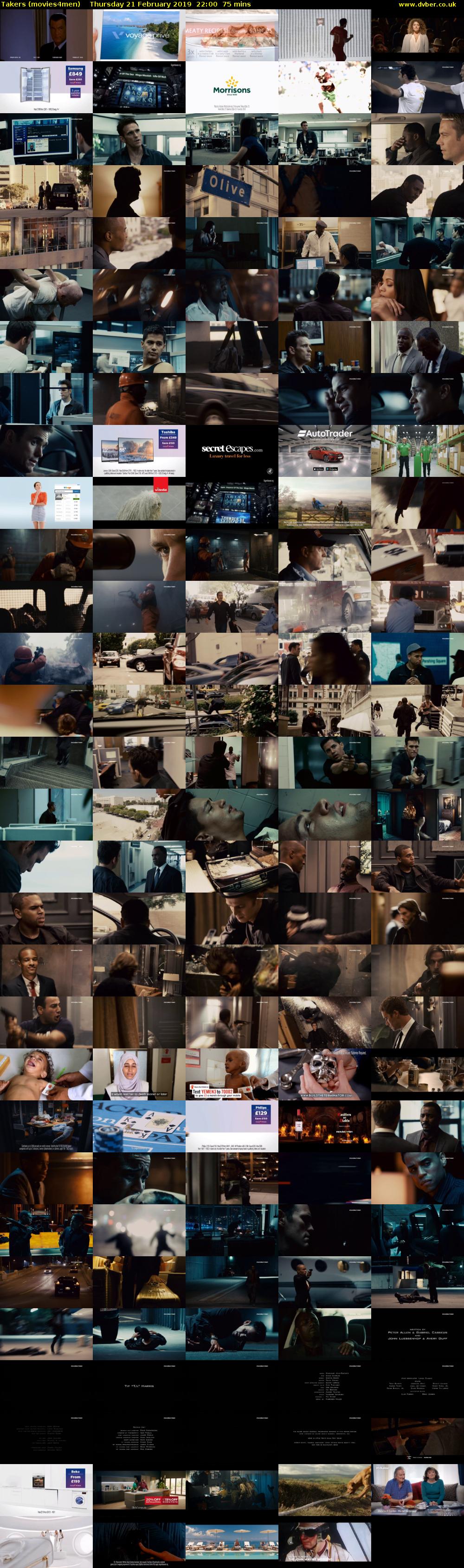 Takers (movies4men) Thursday 21 February 2019 22:00 - 23:15