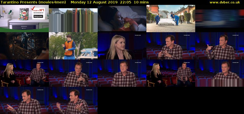 Tarantino Presents (movies4men) Monday 12 August 2019 22:05 - 22:15
