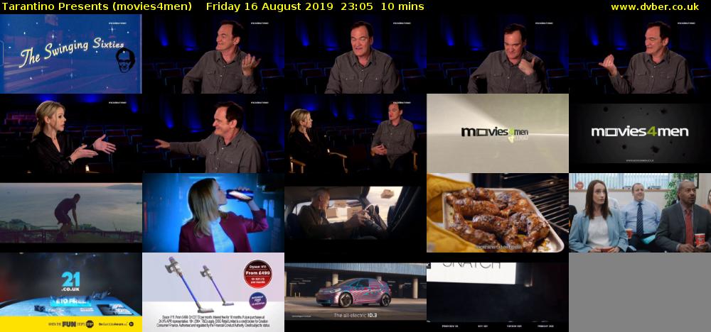 Tarantino Presents (movies4men) Friday 16 August 2019 23:05 - 23:15
