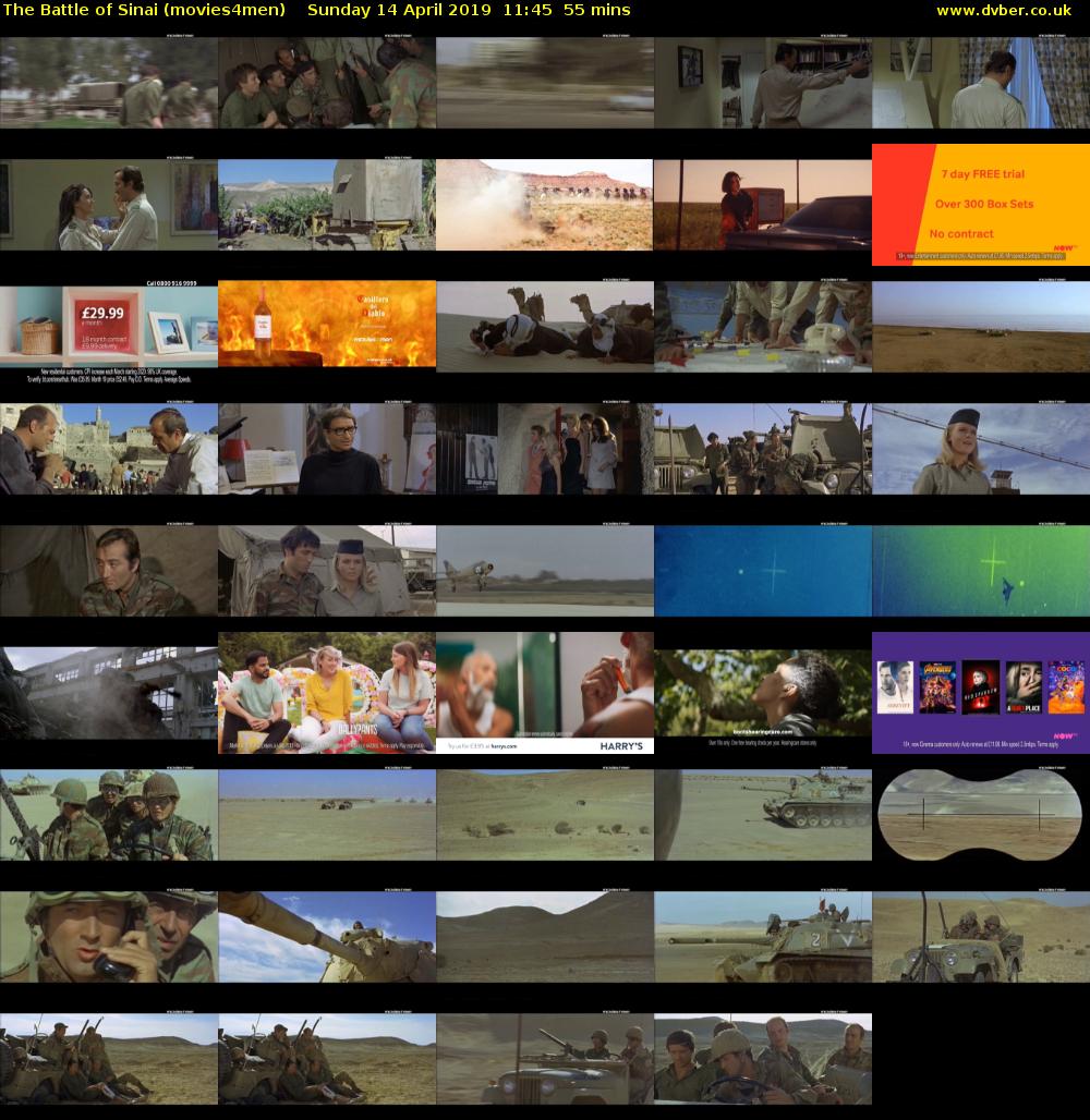 The Battle of Sinai (movies4men) Sunday 14 April 2019 11:45 - 12:40