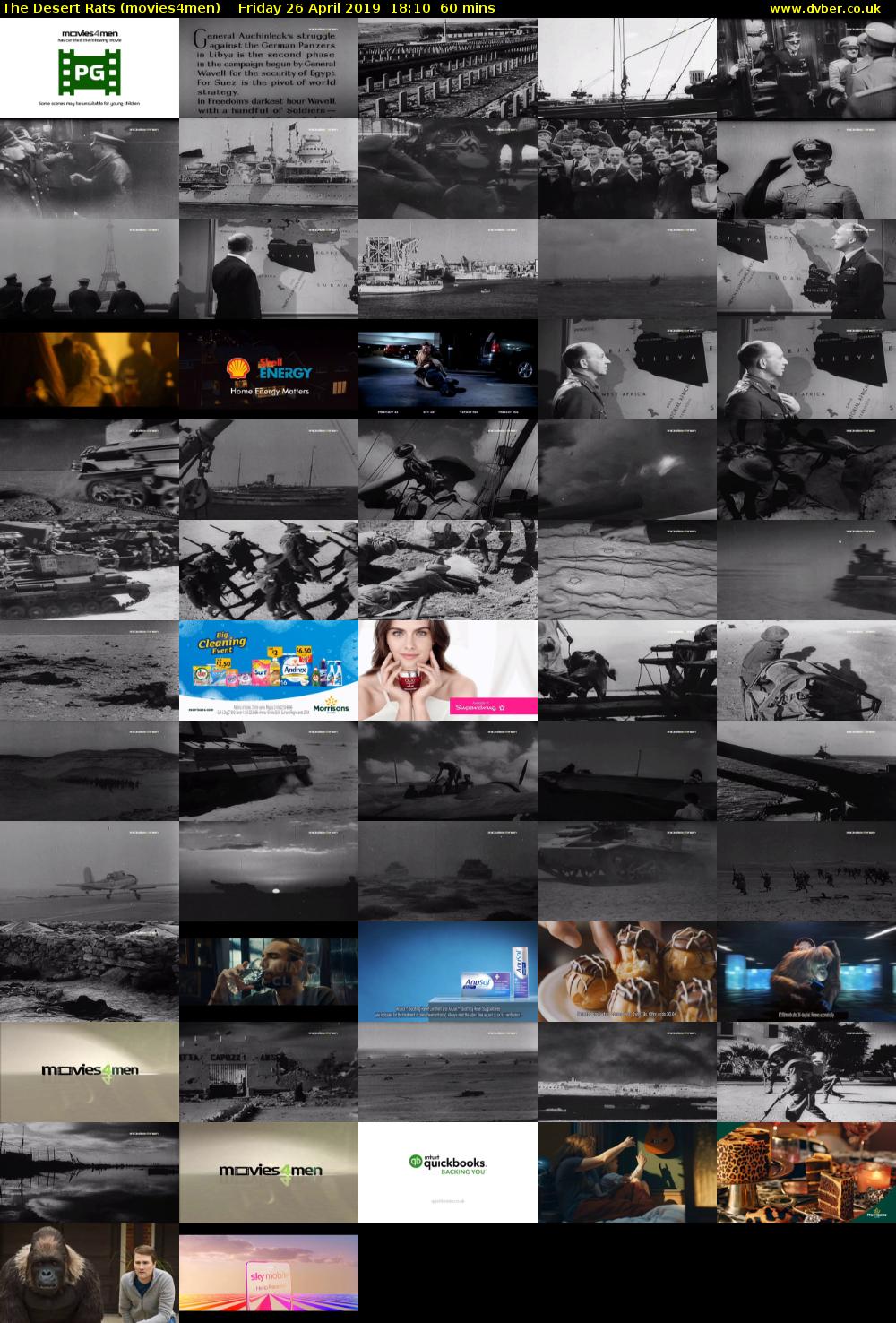 The Desert Rats (movies4men) Friday 26 April 2019 18:10 - 19:10