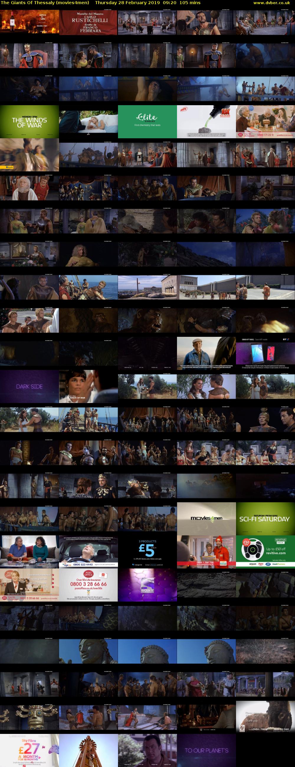 The Giants Of Thessaly (movies4men) Thursday 28 February 2019 09:20 - 11:05