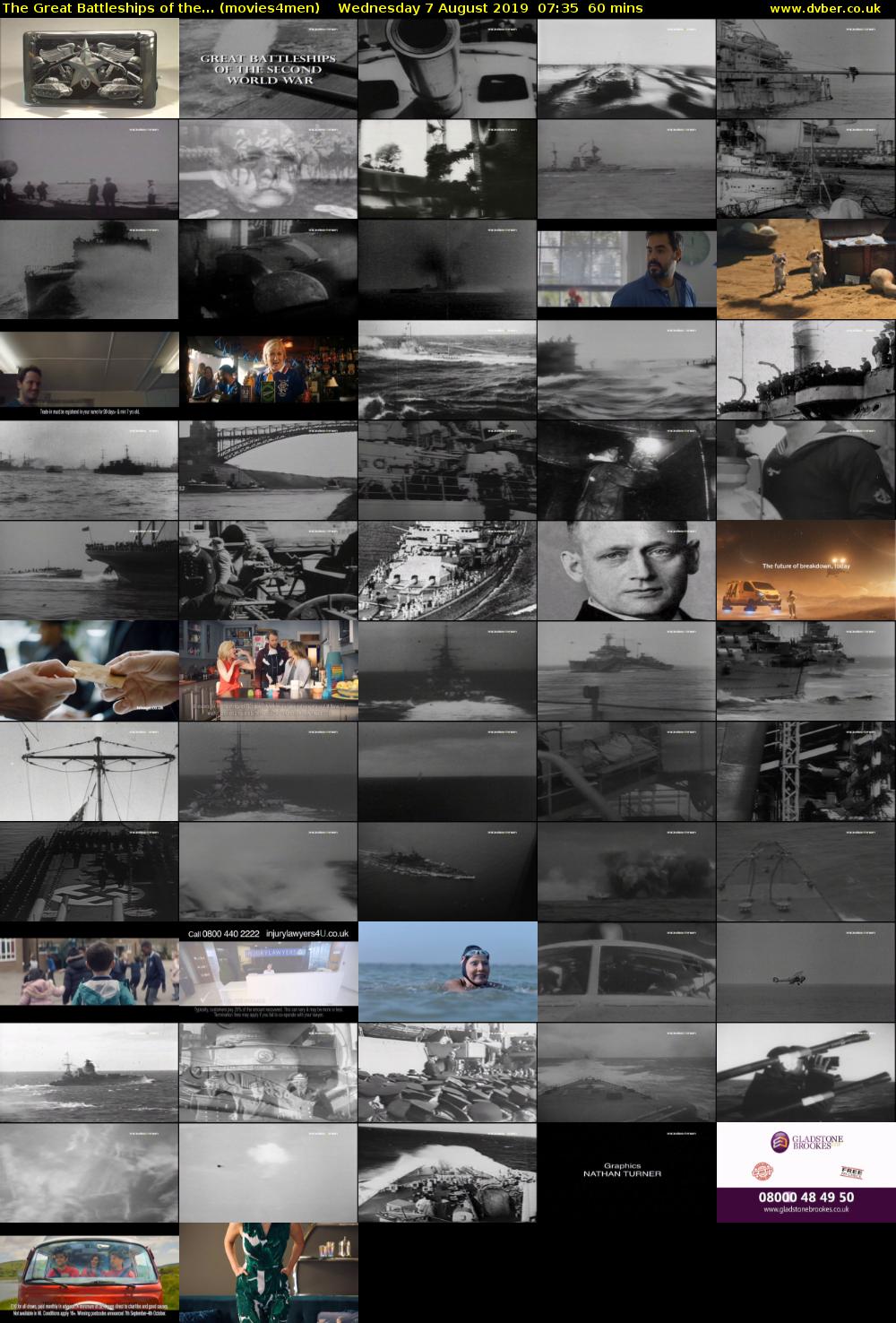 The Great Battleships of the... (movies4men) Wednesday 7 August 2019 07:35 - 08:35