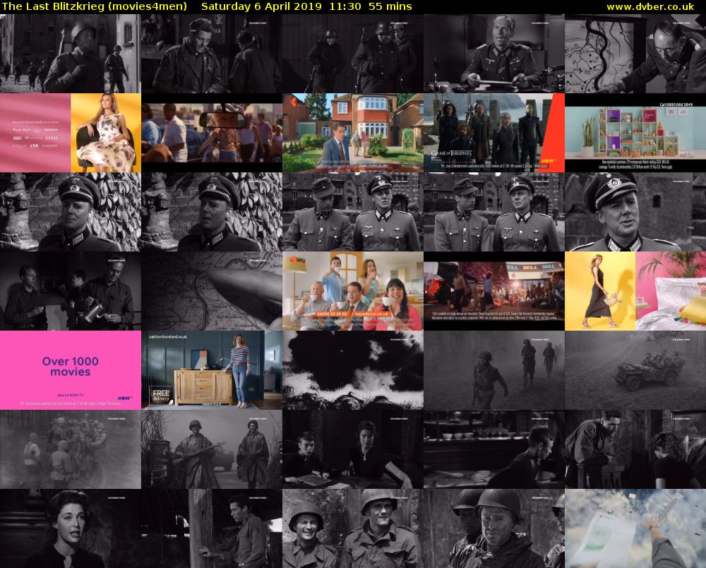 The Last Blitzkrieg (movies4men) Saturday 6 April 2019 11:30 - 12:25