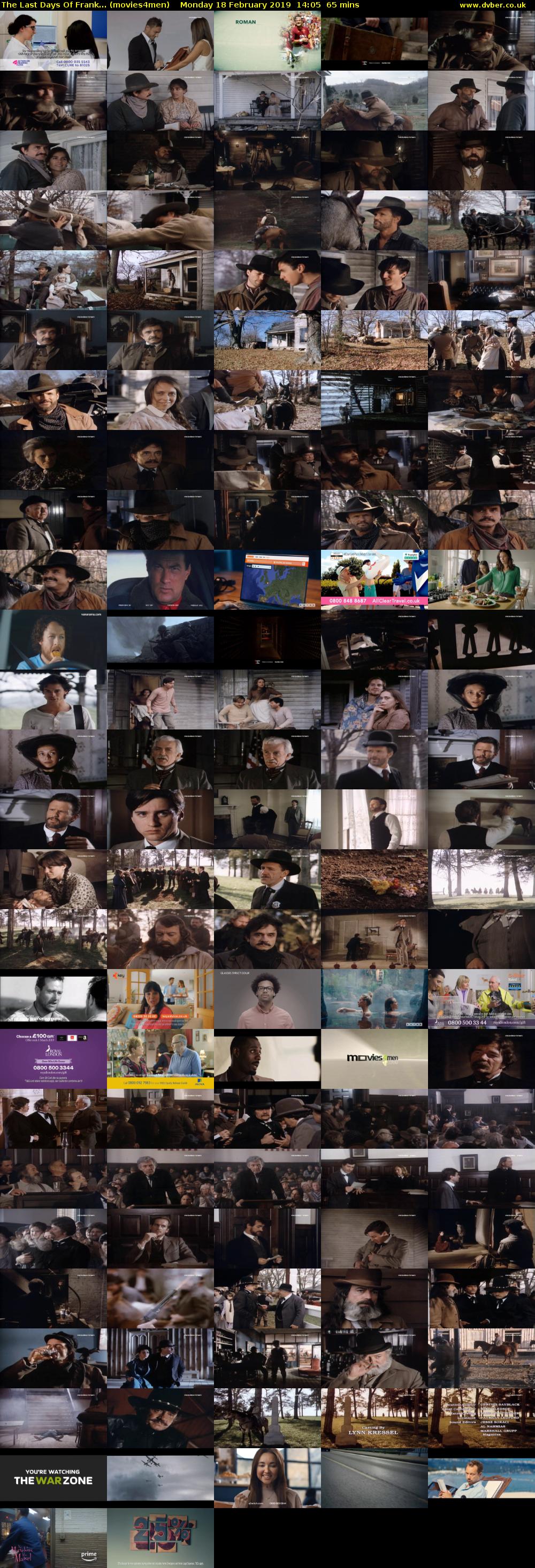 The Last Days Of Frank... (movies4men) Monday 18 February 2019 14:05 - 15:10