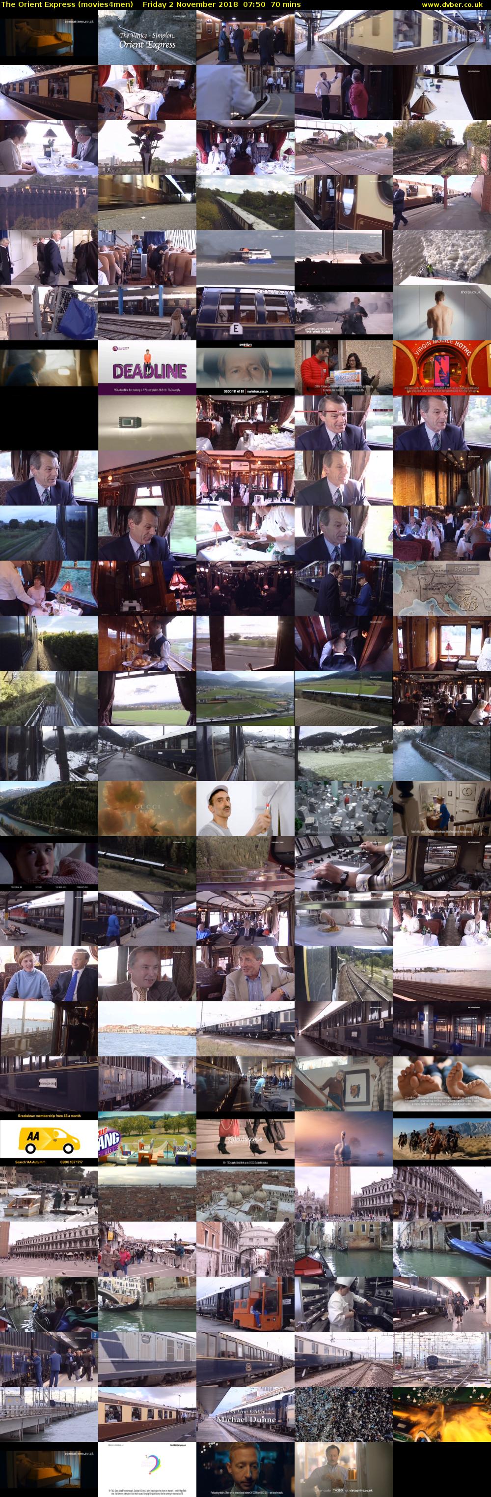 The Orient Express (movies4men) Friday 2 November 2018 07:50 - 09:00