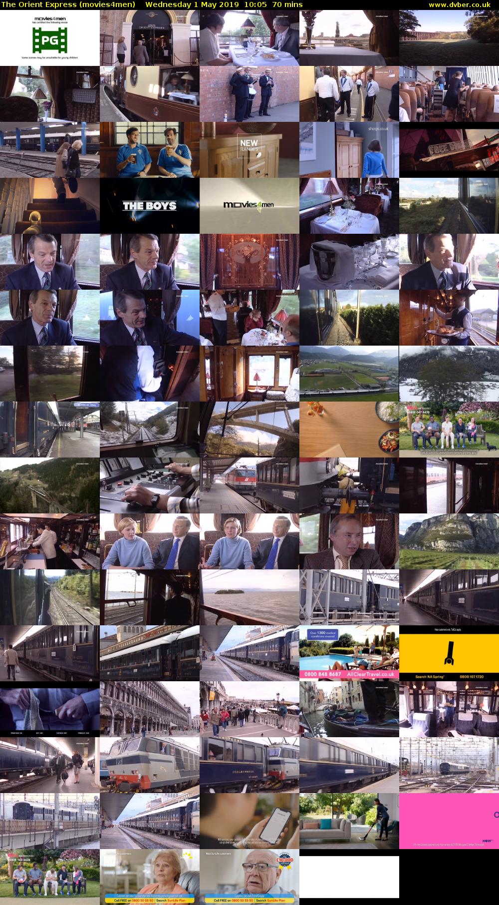 The Orient Express (movies4men) Wednesday 1 May 2019 10:05 - 11:15