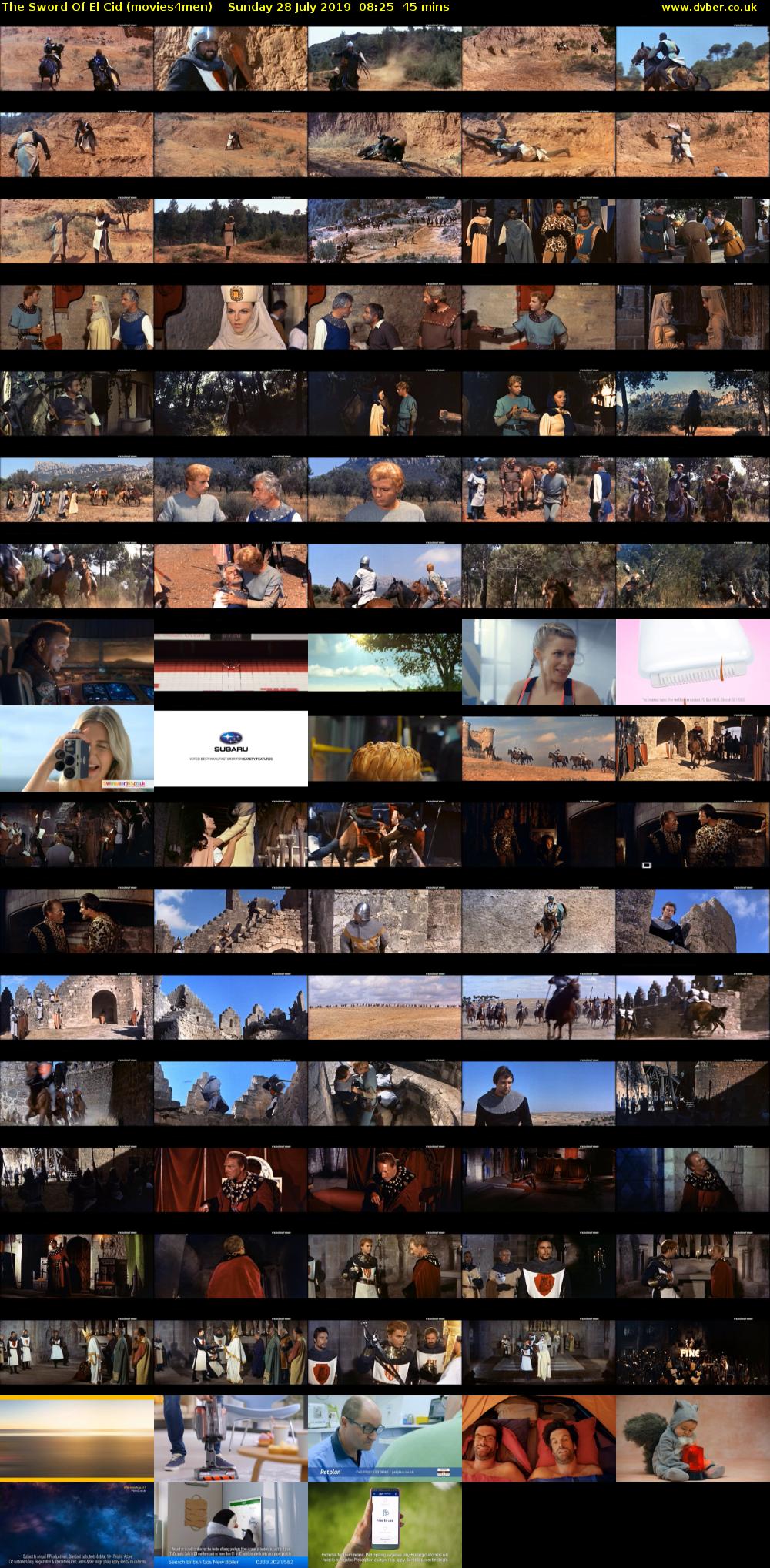 The Sword Of El Cid (movies4men) Sunday 28 July 2019 08:25 - 09:10