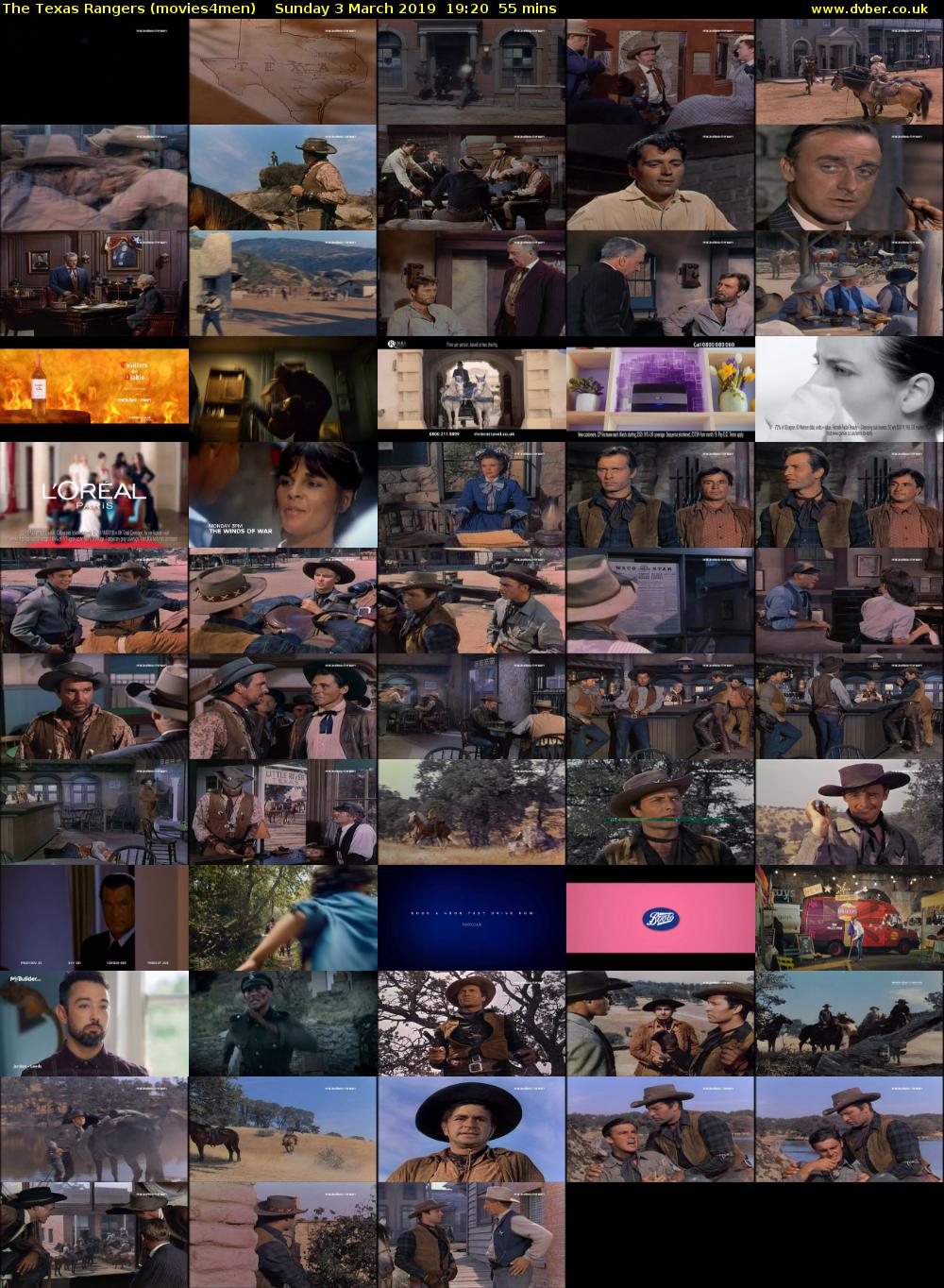 The Texas Rangers (movies4men) Sunday 3 March 2019 19:20 - 20:15