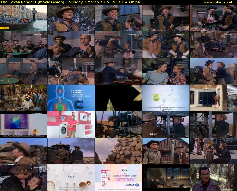 The Texas Rangers (movies4men) Sunday 3 March 2019 20:20 - 21:00