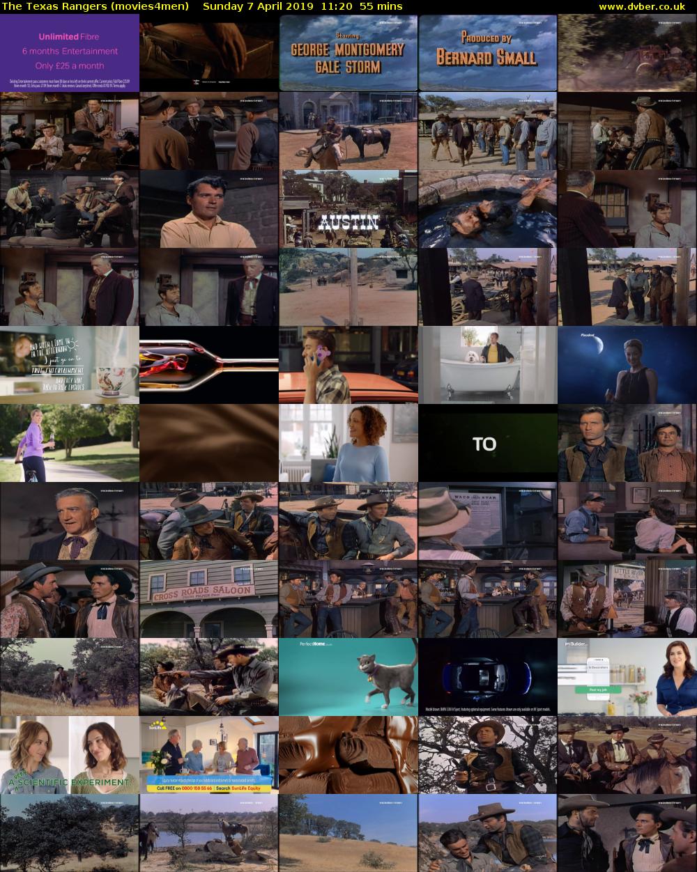 The Texas Rangers (movies4men) Sunday 7 April 2019 11:20 - 12:15