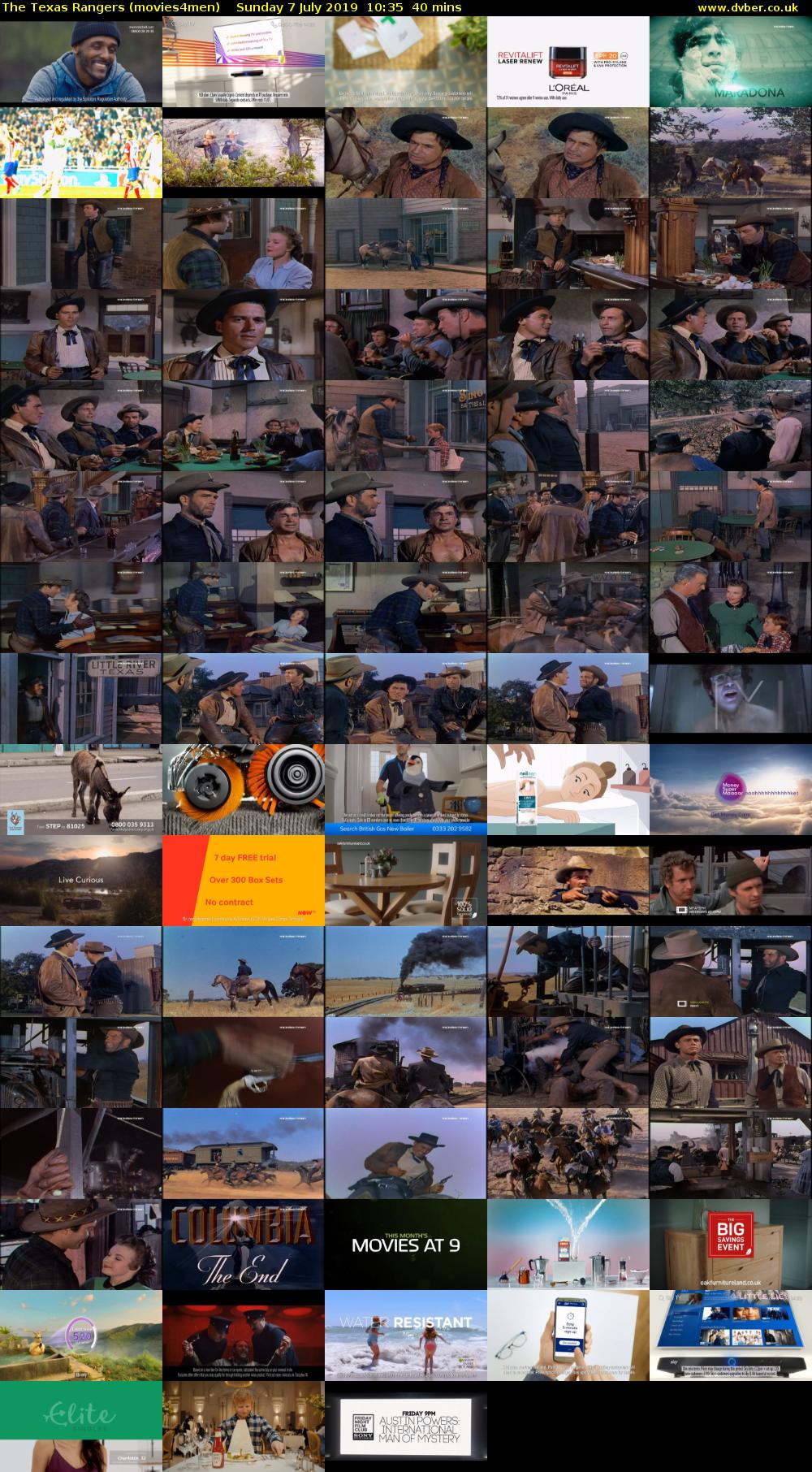 The Texas Rangers (movies4men) Sunday 7 July 2019 10:35 - 11:15