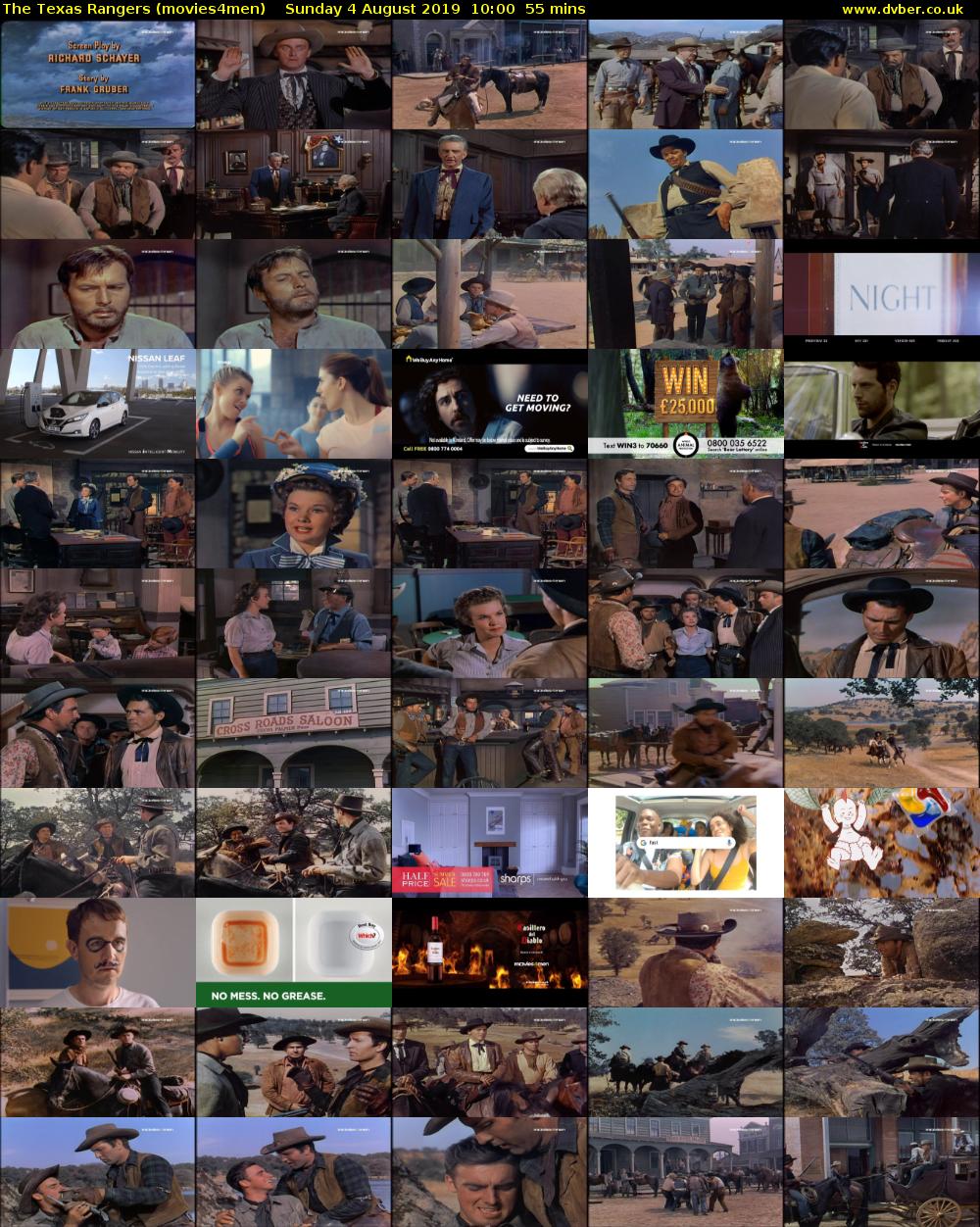 The Texas Rangers (movies4men) Sunday 4 August 2019 10:00 - 10:55