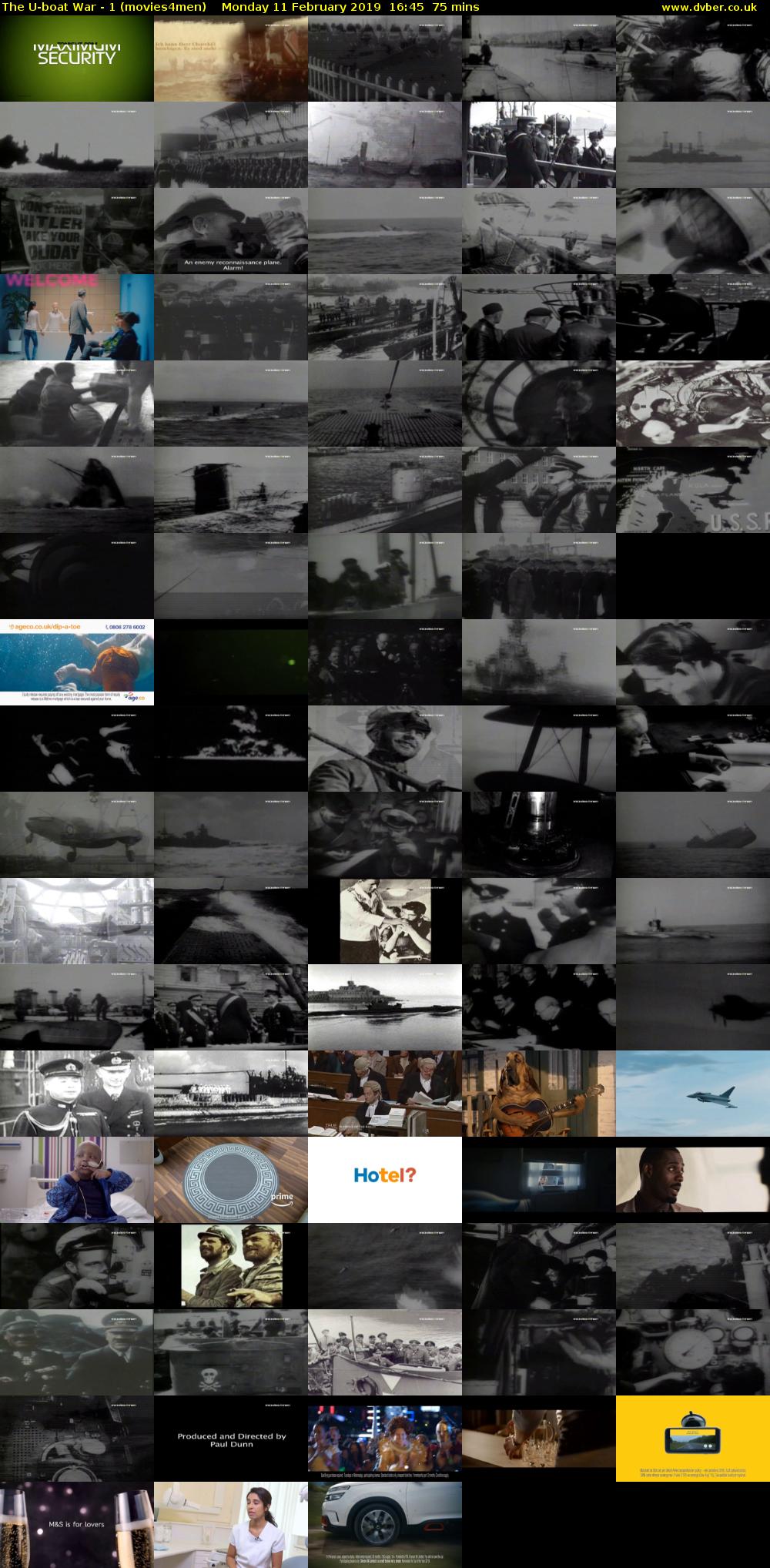 The U-boat War - 1 (movies4men) Monday 11 February 2019 16:45 - 18:00