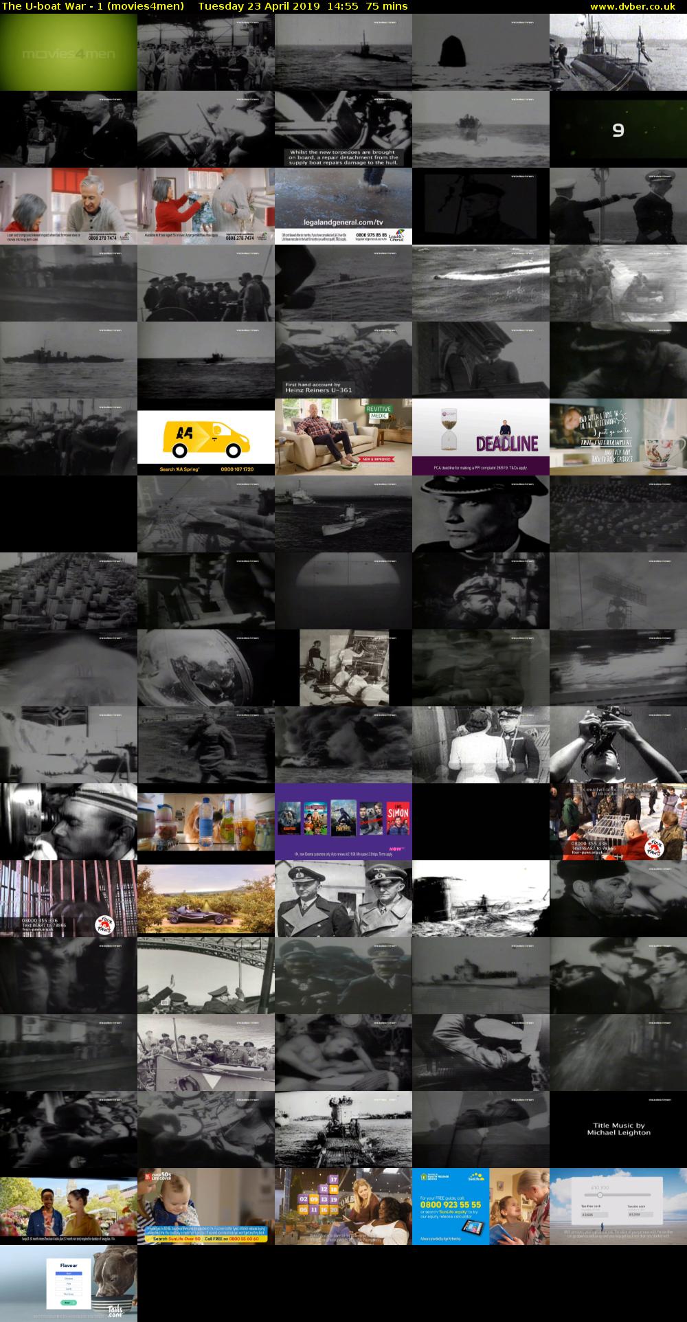 The U-boat War - 1 (movies4men) Tuesday 23 April 2019 14:55 - 16:10