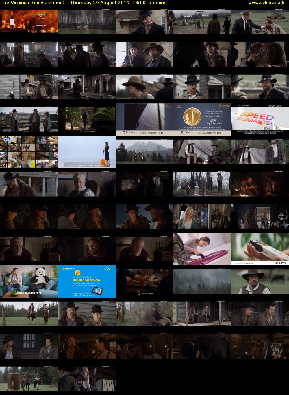 The Virginian (movies4men) Thursday 29 August 2019 13:00 - 13:55