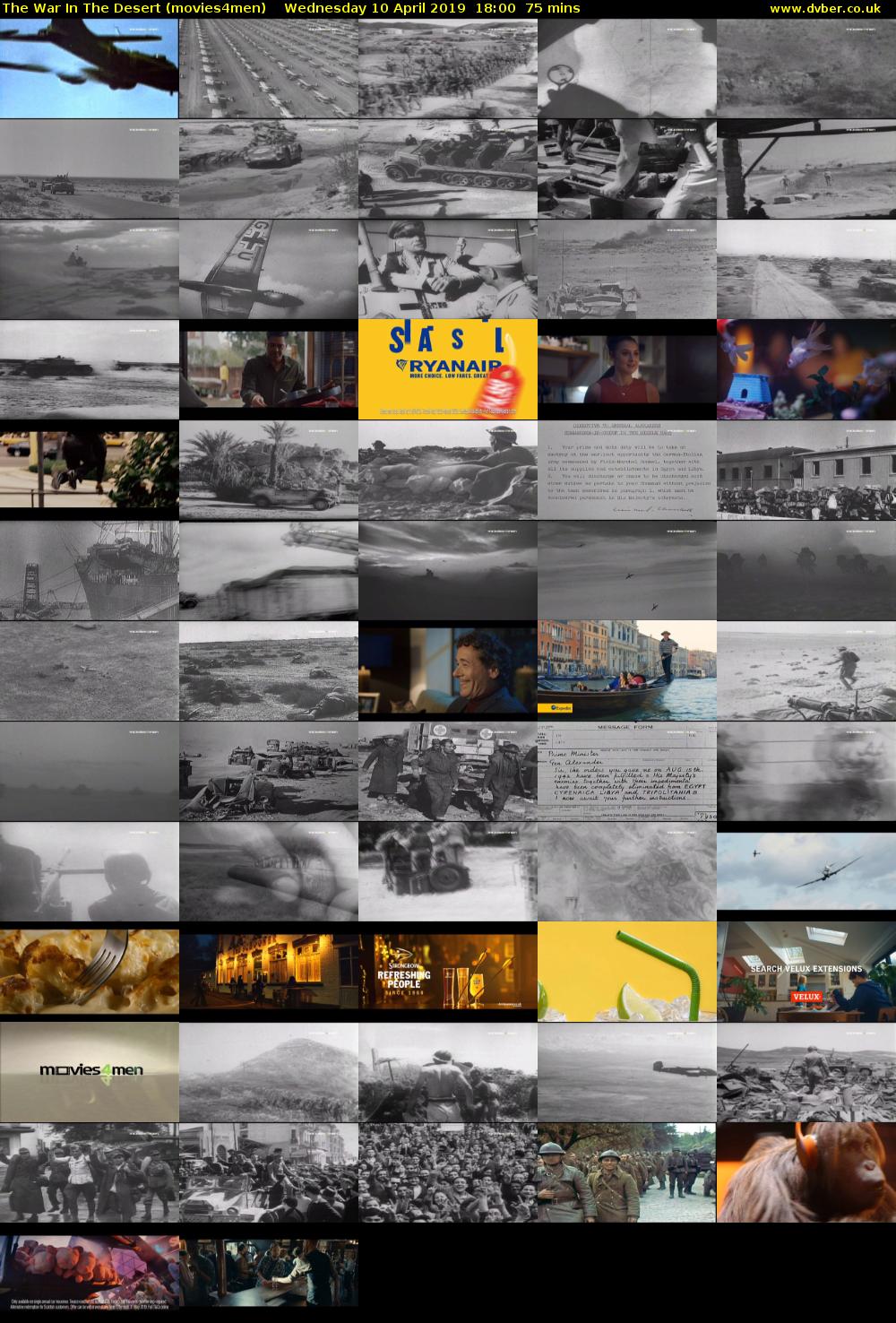 The War In The Desert (movies4men) Wednesday 10 April 2019 18:00 - 19:15