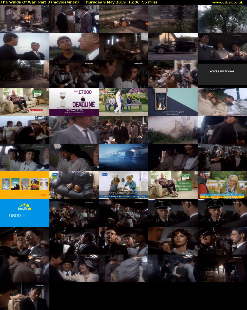 The Winds Of War: Part 3 (movies4men) Thursday 9 May 2019 15:00 - 15:55