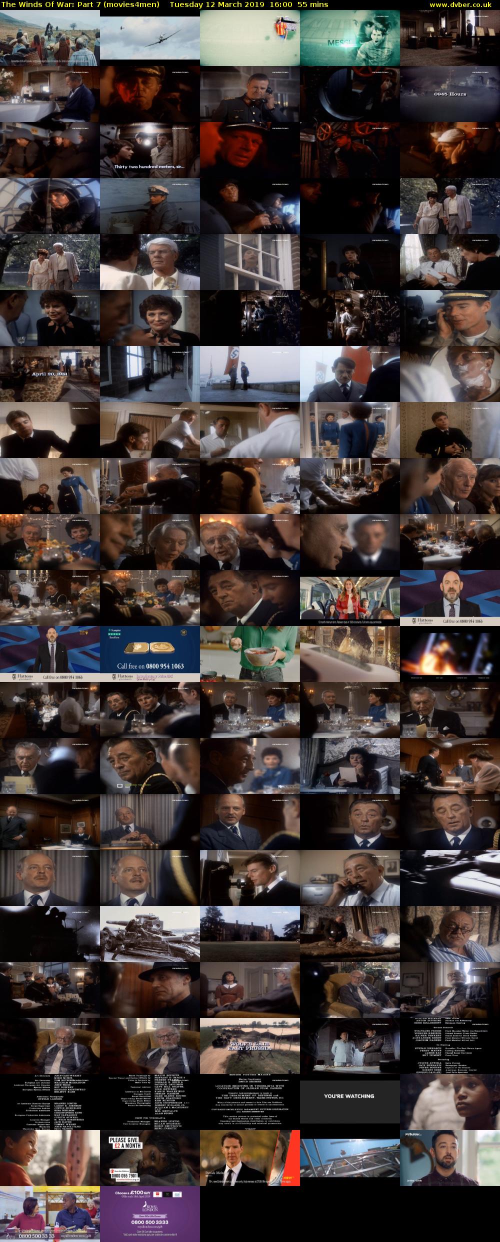 The Winds Of War: Part 7 (movies4men) Tuesday 12 March 2019 16:00 - 16:55
